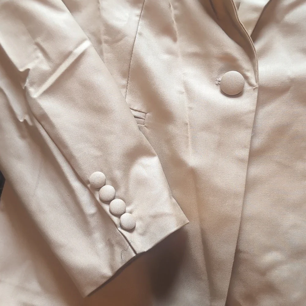 Women's Tailored 3 Piece Dress Suit In Tan - Picture 5 of 14